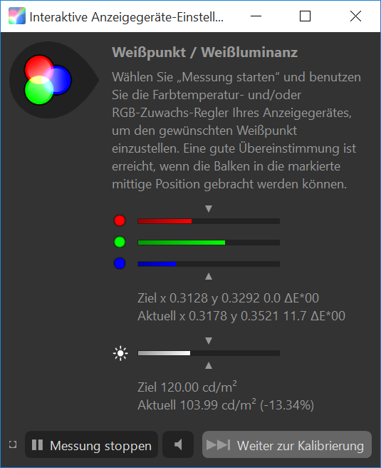 Interaktive Anzeigegeräte-Einstellung