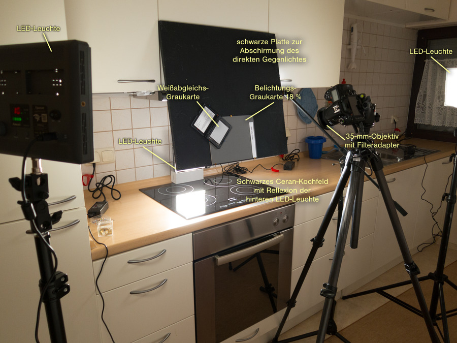 Testaufbau für Auslöschung